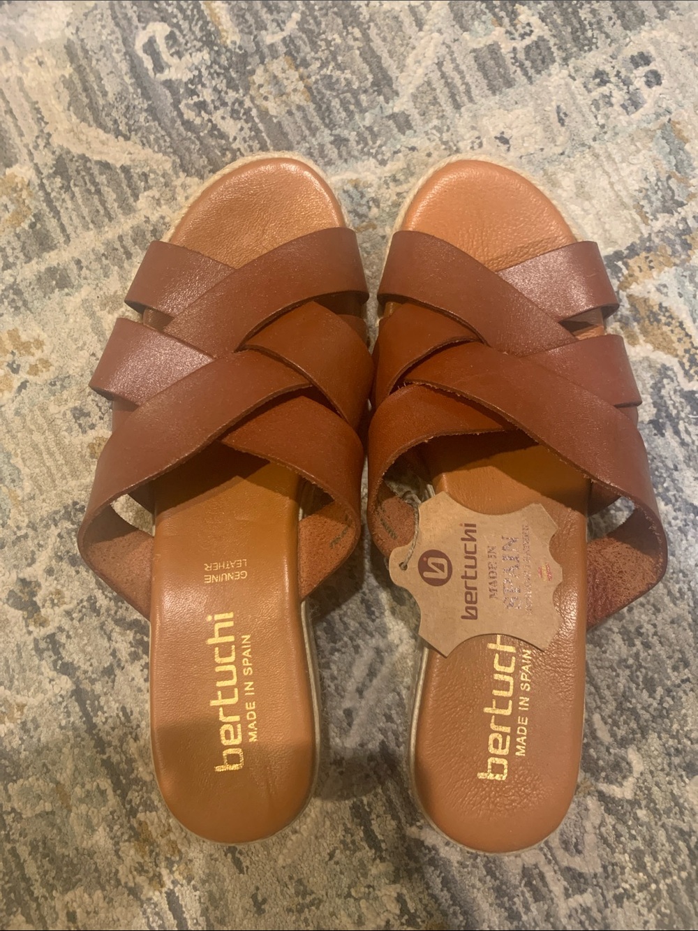 Bershka Women’s Tan Crisscross Slide Sandals